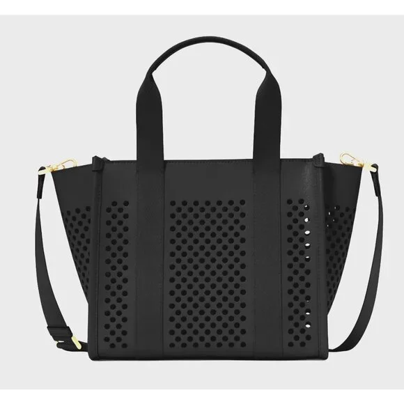 New Kate Spade Kip Perforated Leather Small Tote Black - Picture 4 of 5
